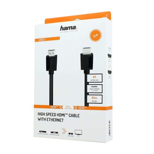 HAMA High Speed HDMI™ Cable Plug-Plug Ethernet 3m Black HAMA205006