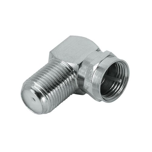 HAMA SAT Adapter F Plug - F Socket 90° Silver HAMA122490