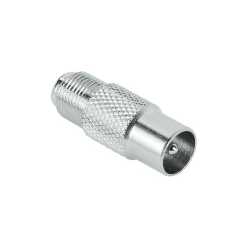 HAMA SAT Adapter F Socket - Coax Plug Silver HAMA122487