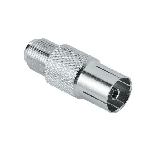 HAMA SAT Adapter F Socket - Coax Socket Silver HAMA122488