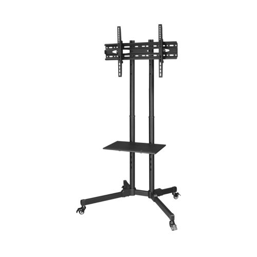 HAMA Trolley TV Stand With Castors Up To 75" Height-Adjustable Black