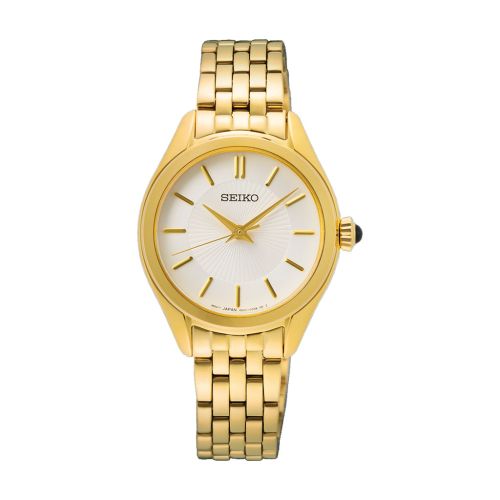 ساعة يد سيكو حريمي كوارتز سوار استانلس ستيل مينا لون سيلفر SUR538P1