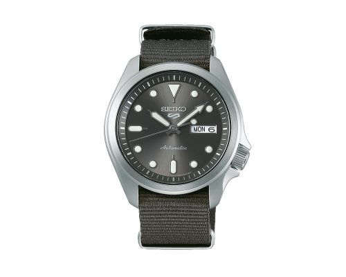 ساعة يد سيكو رجالي 5SPORTS سوار رمادي قماش ، مينا لون رمادي SRPE61K1