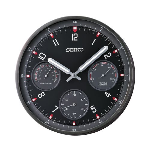 ساعة حائط سيكو برواز ألومنيوم QXA823K