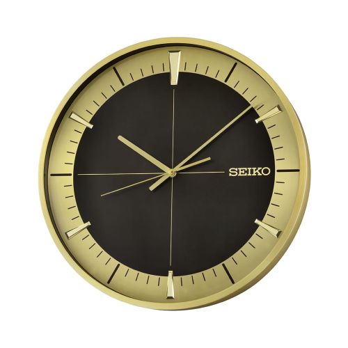 ساعة حائط سيكو برواز ألومنيوم QXA840G