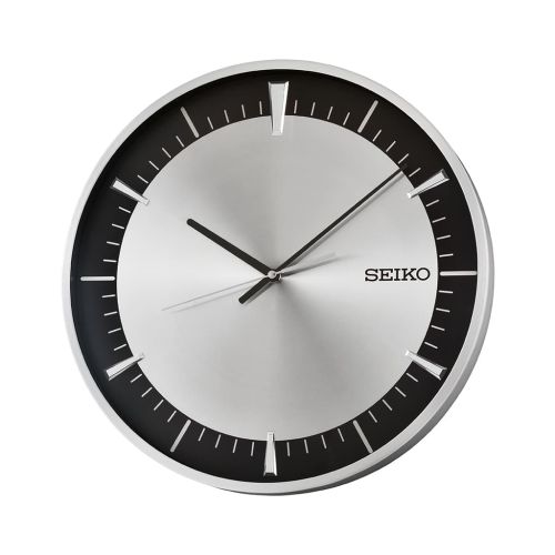 ساعة حائط سيكو برواز ألومنيوم QXA840S