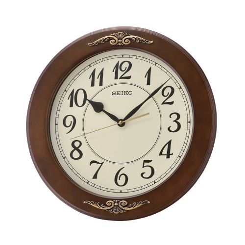 ساعة حائط سيكو برواز خشب QXA745B