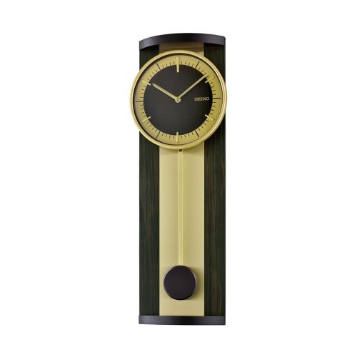 ساعة حائط سيكو برواز خشب مزودة ببندول QXC244G