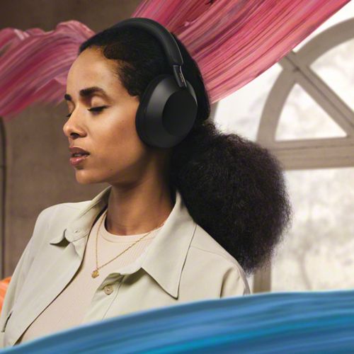 سماعة رأس سوني لاسلكية تتصل بالبلوتوث مانع للتشويش أسود WH-1000XM5/B