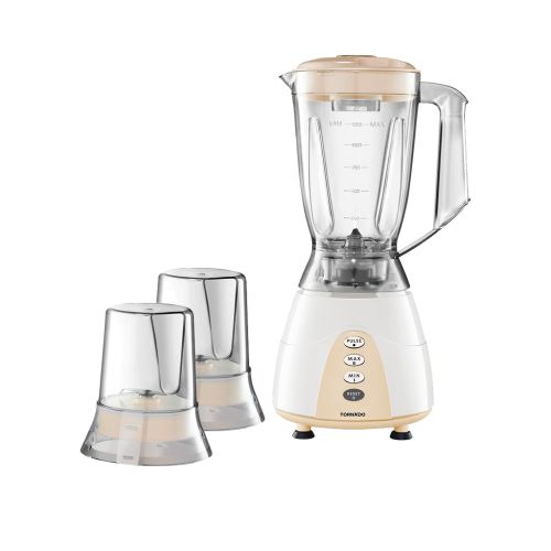 خلاط كهربائي تورنيدو 500 وات 1.5 لتر 2 مطحنة بيج MX5200/2-BEIGE