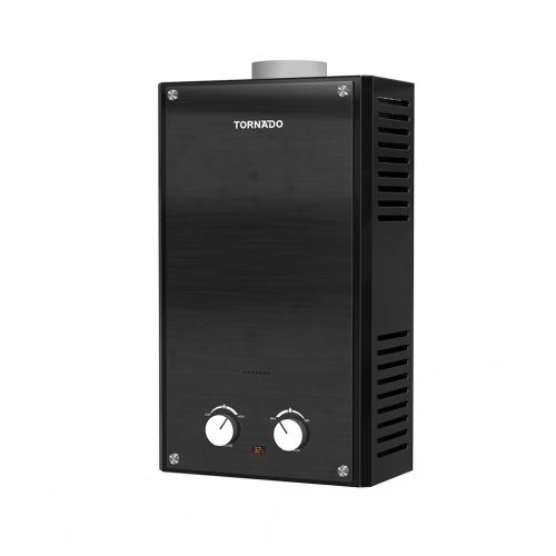 سخان مياه تورنيدو غاز 10 لتر غاز طبيعي أسود زجاجي GHE-10MP-GB