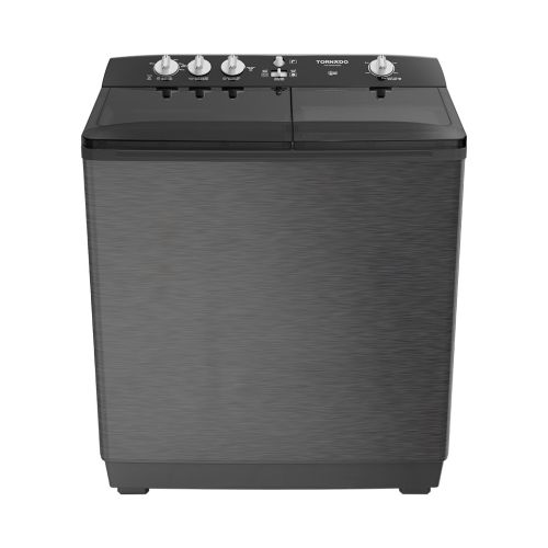 غسالة ملابس تورنيدو نصف أوتوماتيك 10 كجم سيلفر × أسود TVH-HM10TS(SK)